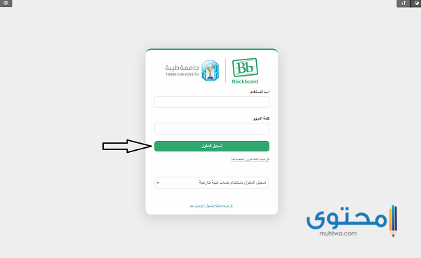 جامعة طيبة التعليم عن بعد بلاك بورد