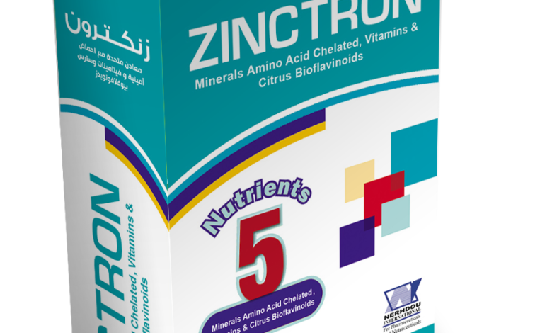 نشرة كبسولات زنكترون Zinctron مكمل غذائي