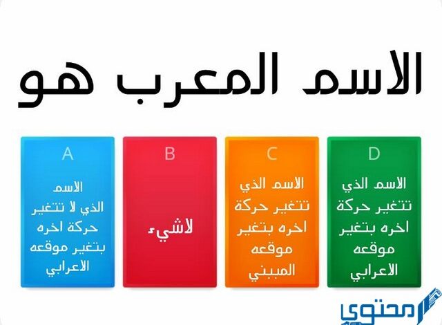 ما هي المجموعة التي اشتملت على اسماء معربة