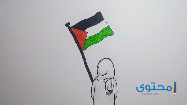 رسومات علم فلسطين للتلوين