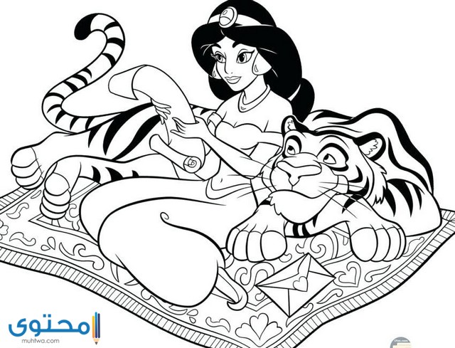 رسومات تلوين اميرات ديزني