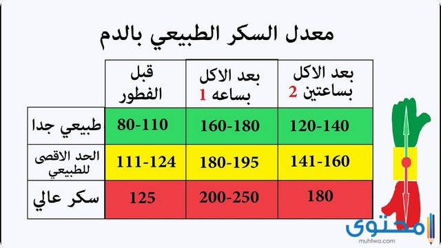 معدل السكر الطبيعي للصائم